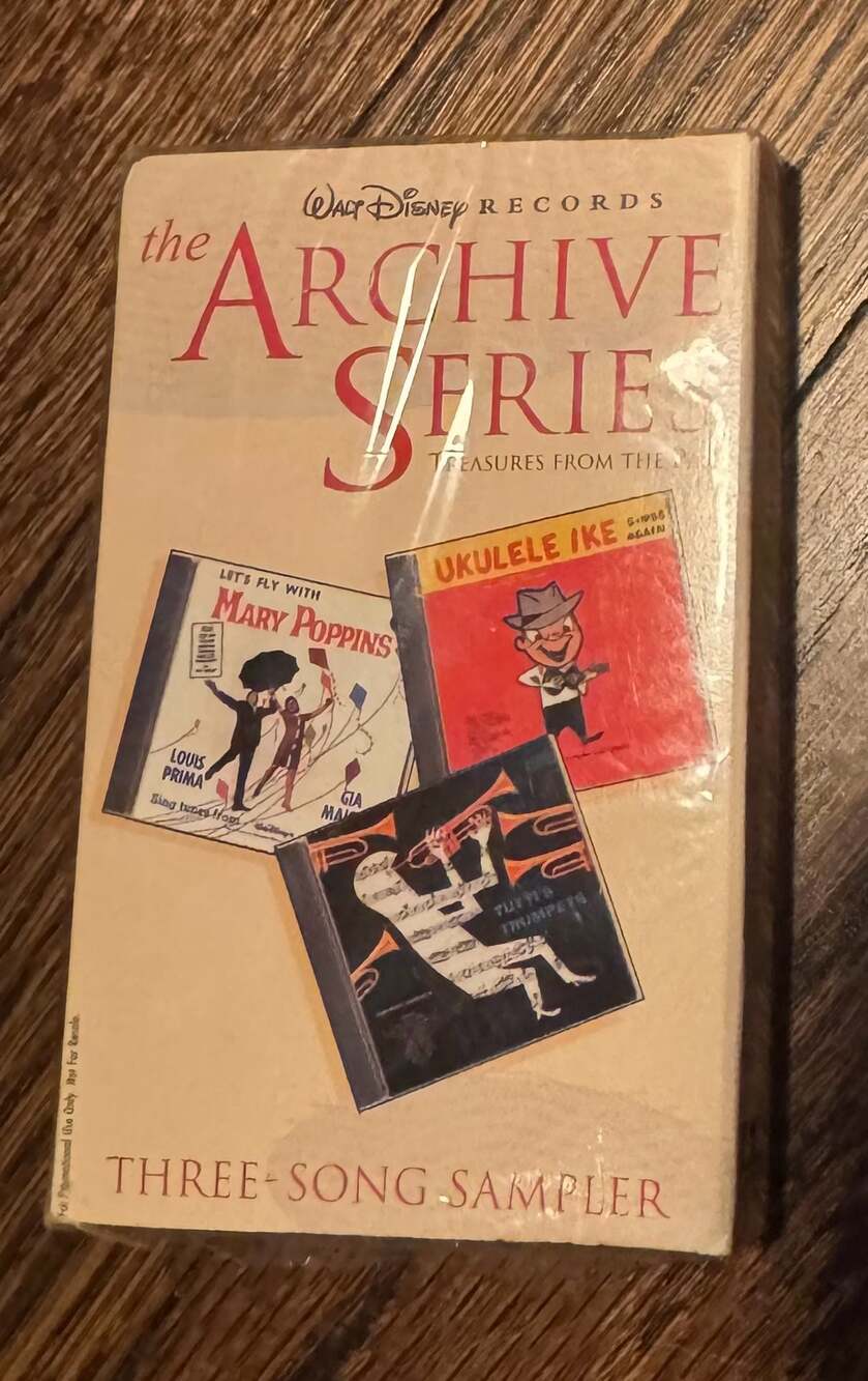 CASSETTE TAPE Walt Disney Records The Archive Series Three-Song Sampler SEALED